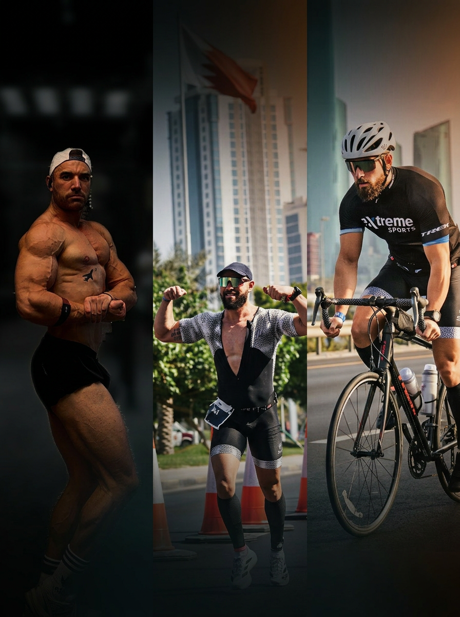 Nebo showing a physique that combines strength and endurance